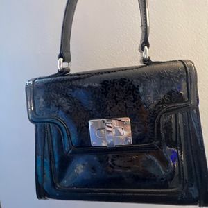 Vera Bradley structure black  handbag with silver details